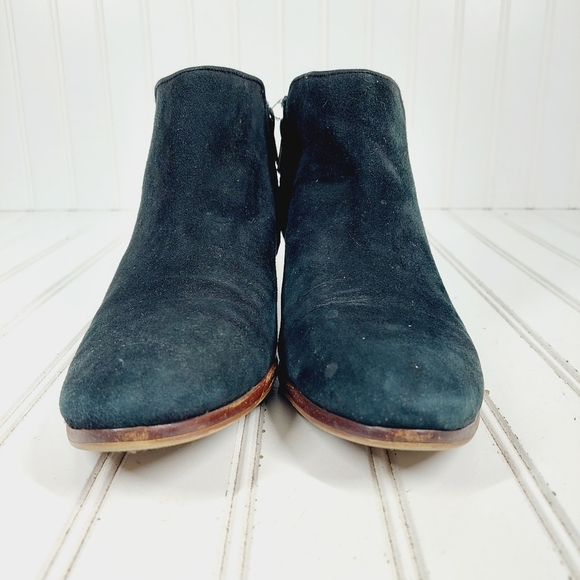 Sam Edelman Petty Chelsea Zip Up Black Suede Ankle Booties H918 - Picture 3 of 13